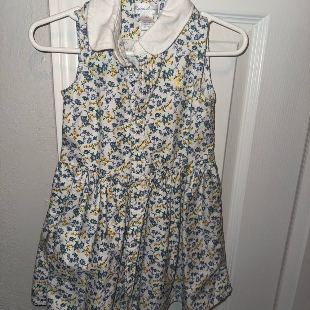 Ralph Lauren Floral Kids Dress with White Collar